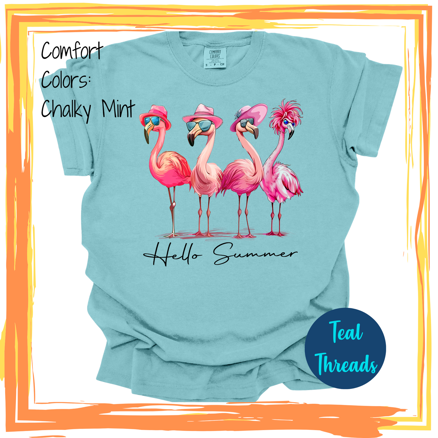 Hello Summer Flamingos