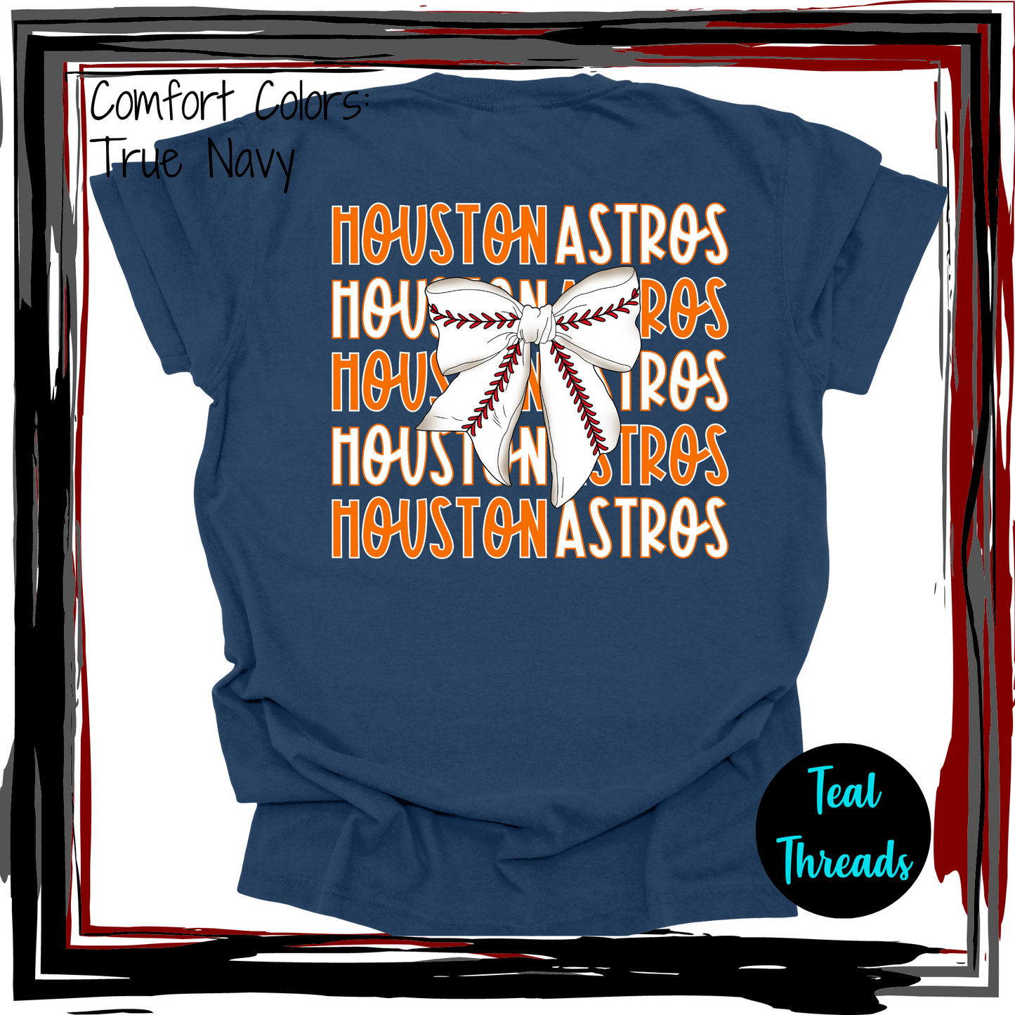 Houston Astros Baseball Bow