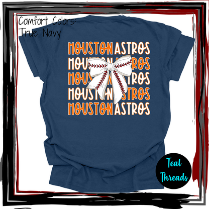 Houston Astros Baseball Bow
