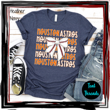 Load image into Gallery viewer, Houston Astros Baseball Bow
