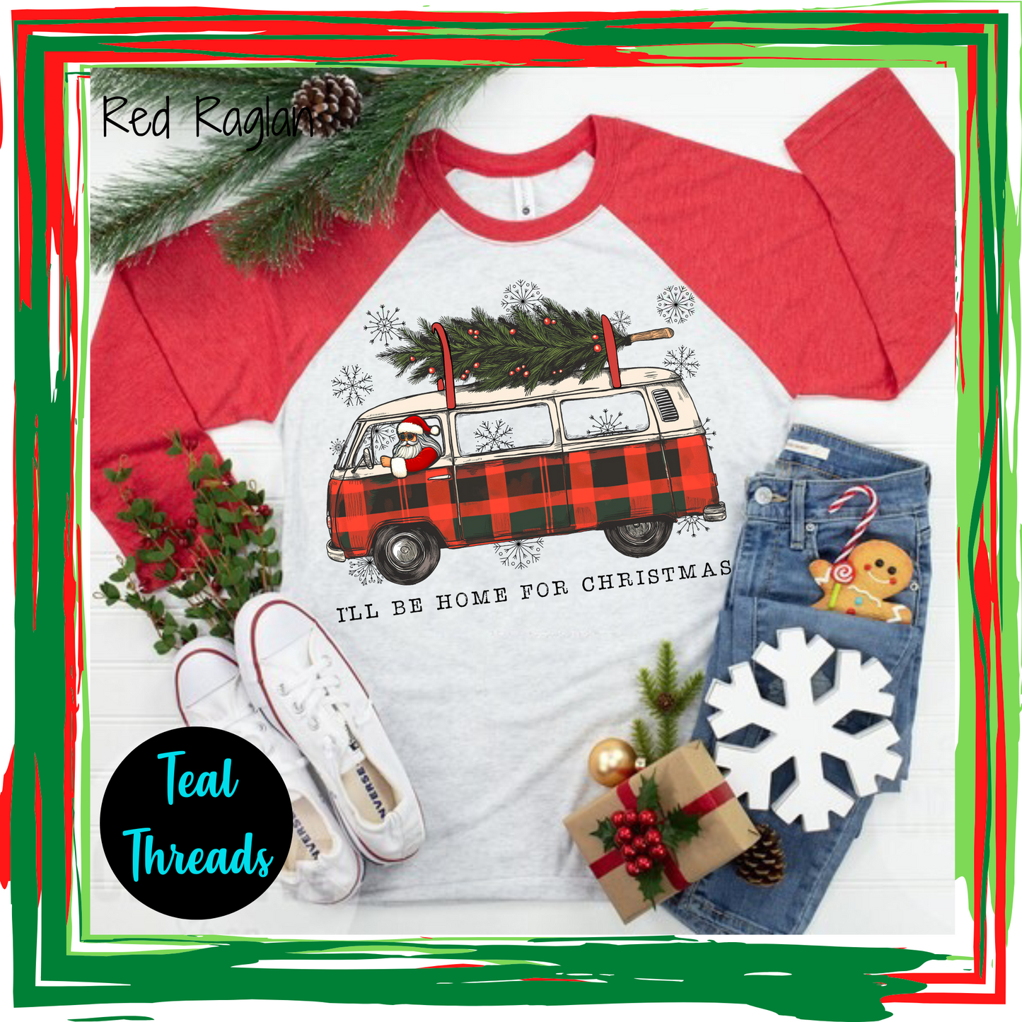 I'll Be Home for Christmas Vintage Bus