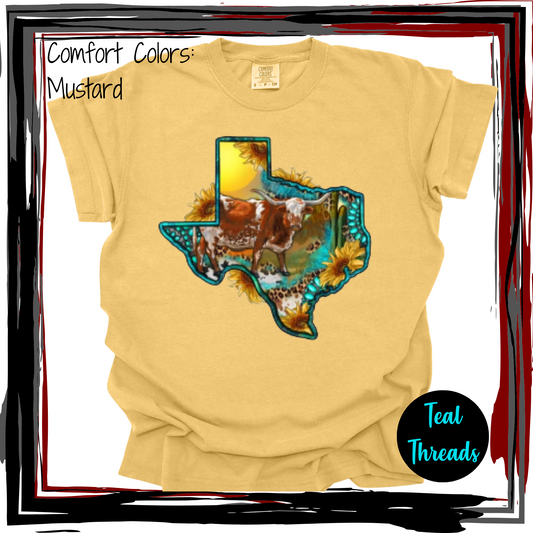 Longhorn Texas Sunset