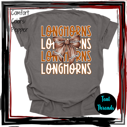 Longhorns Football Bow