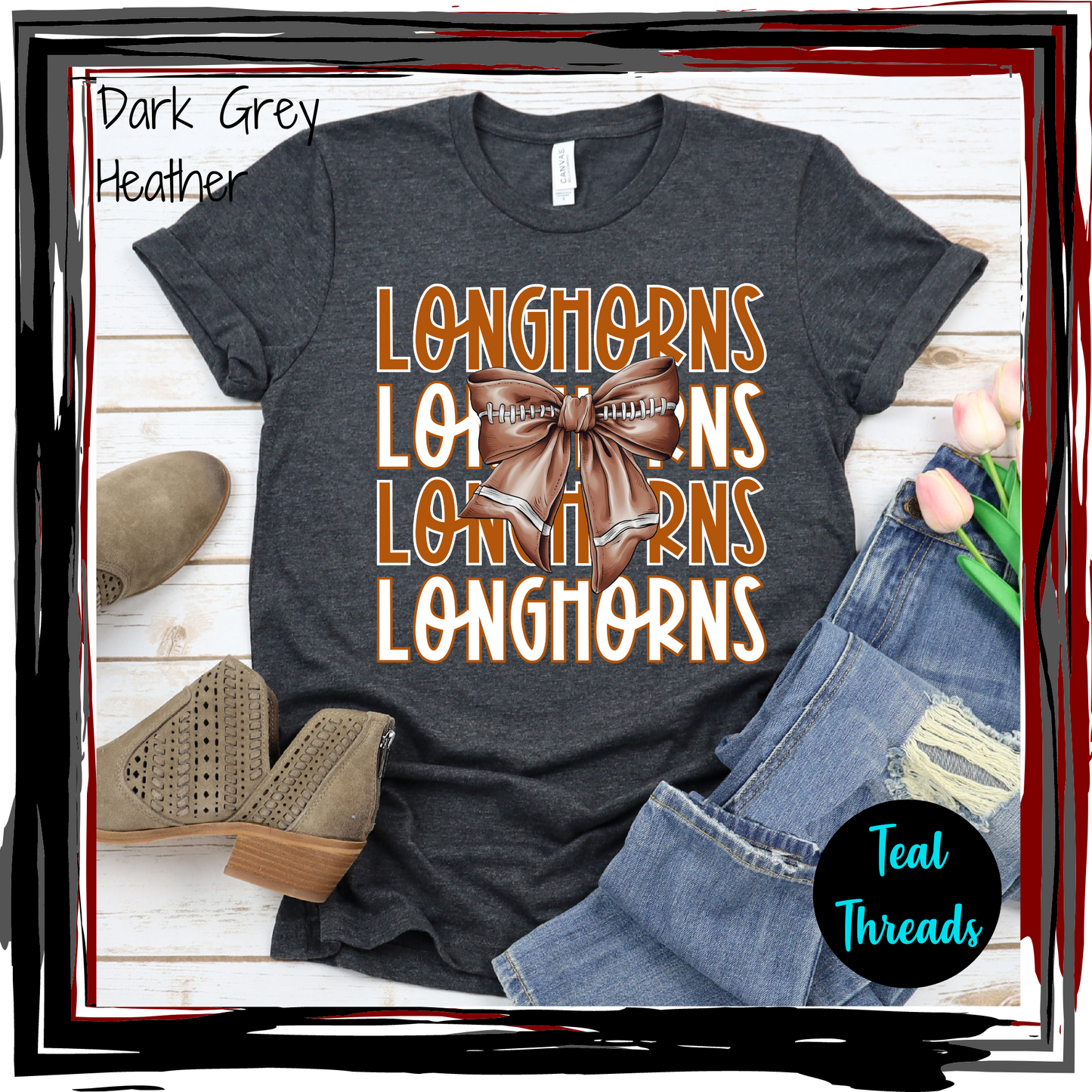 Longhorns Football Bow