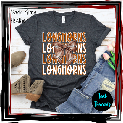 Longhorns Football Bow