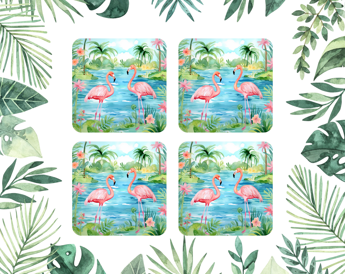 Flamingo Coaster (set of 2 or 4)