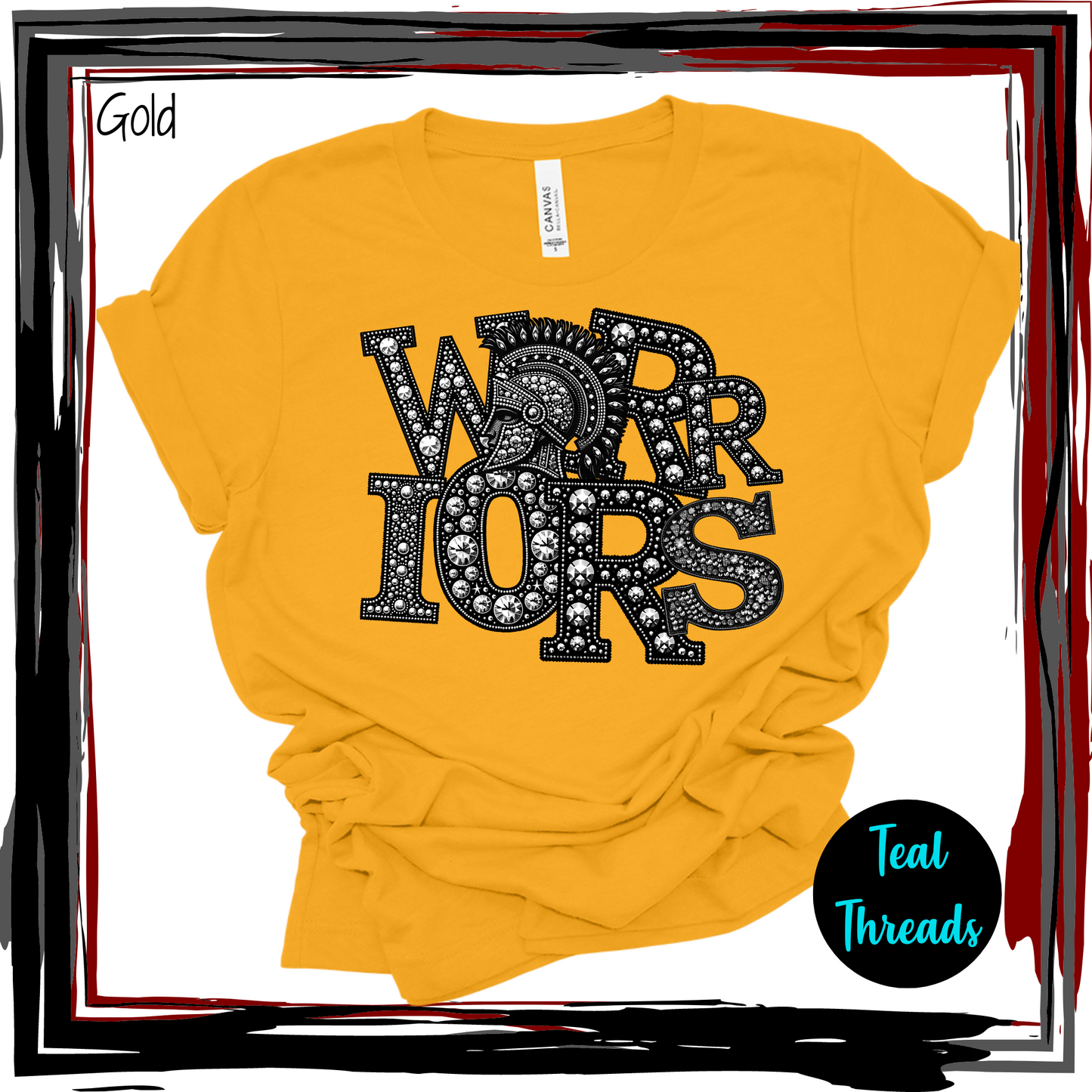 Warriors Faux Rhinestone