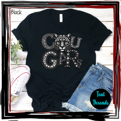Cougars Faux Rhinestone