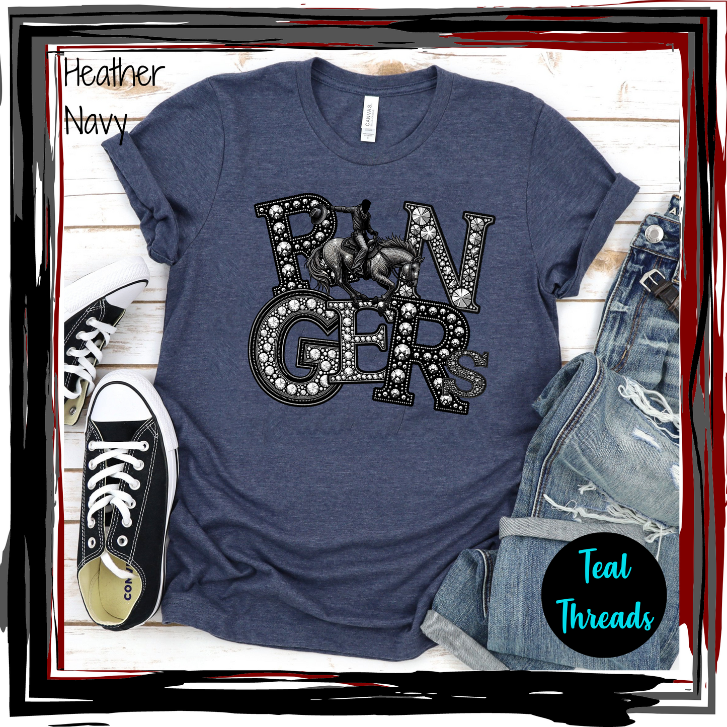 Rangers Faux Rhinestone