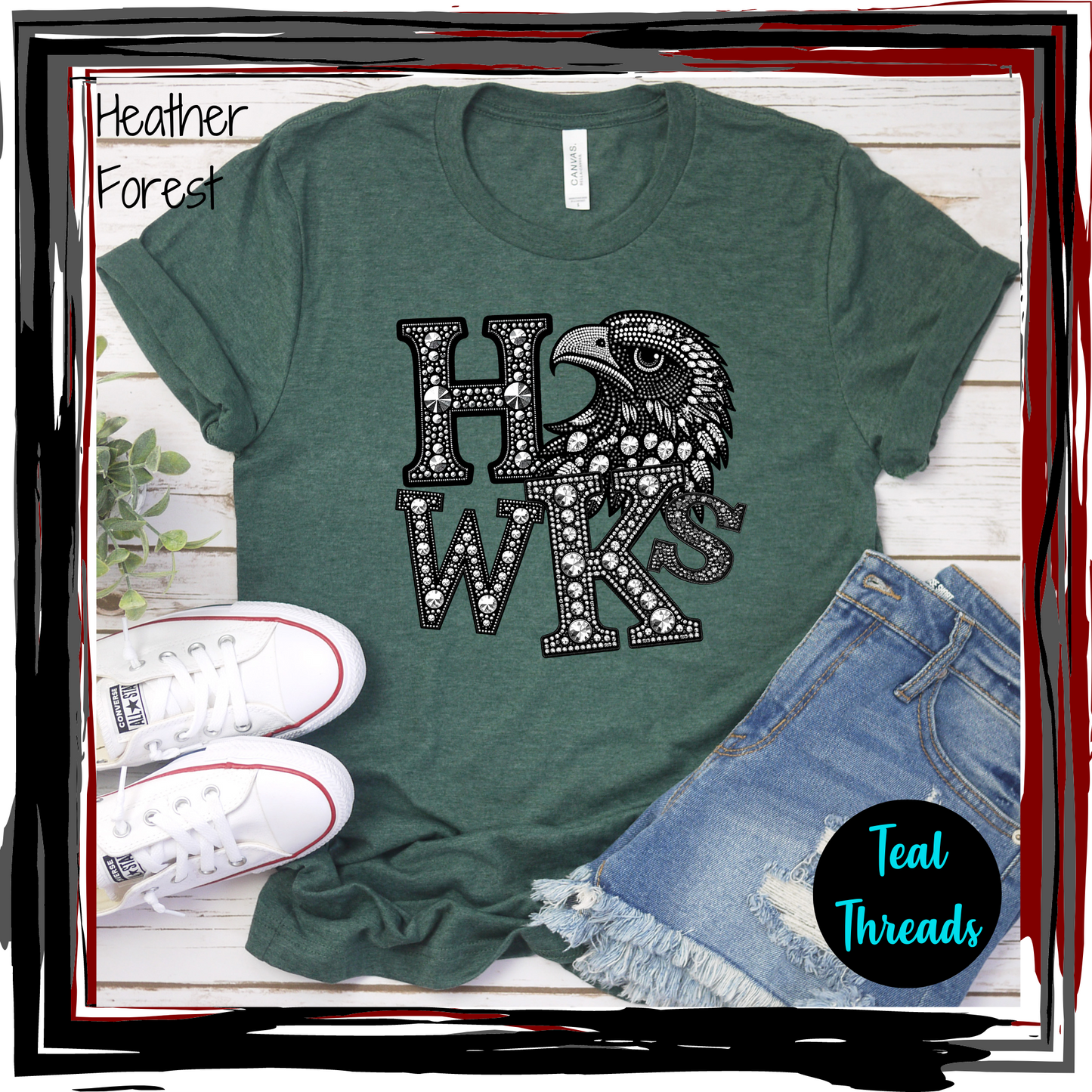 Hawks Faux Rhinestone