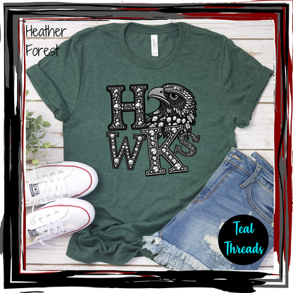Hawks Faux Rhinestone