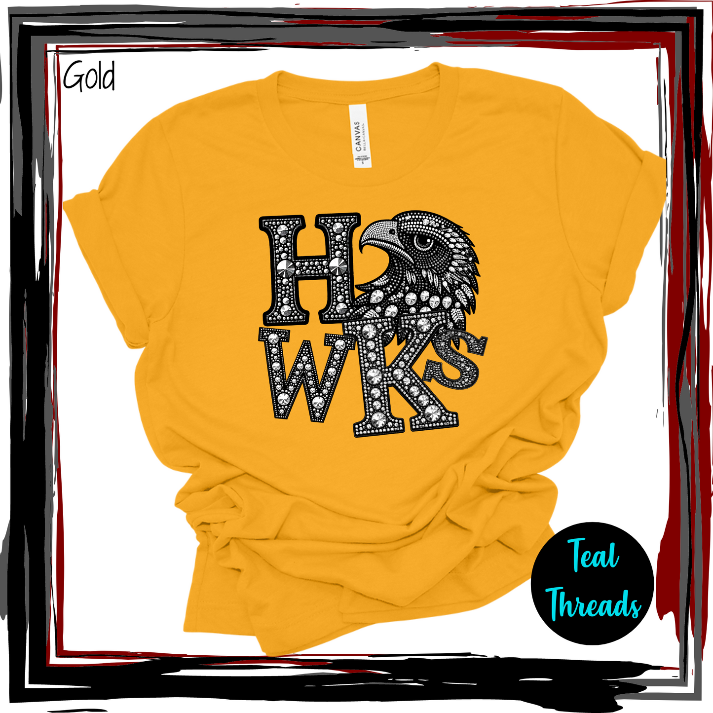 Hawks Faux Rhinestone