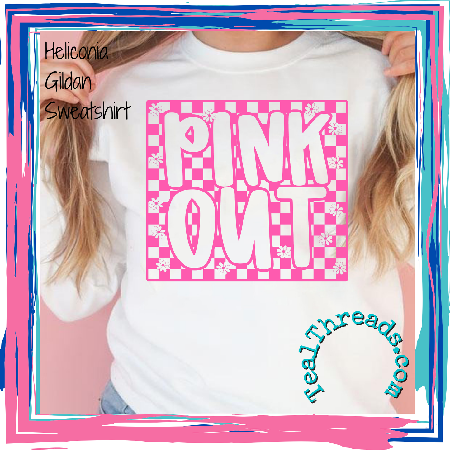 Pink Out Checkered - pink