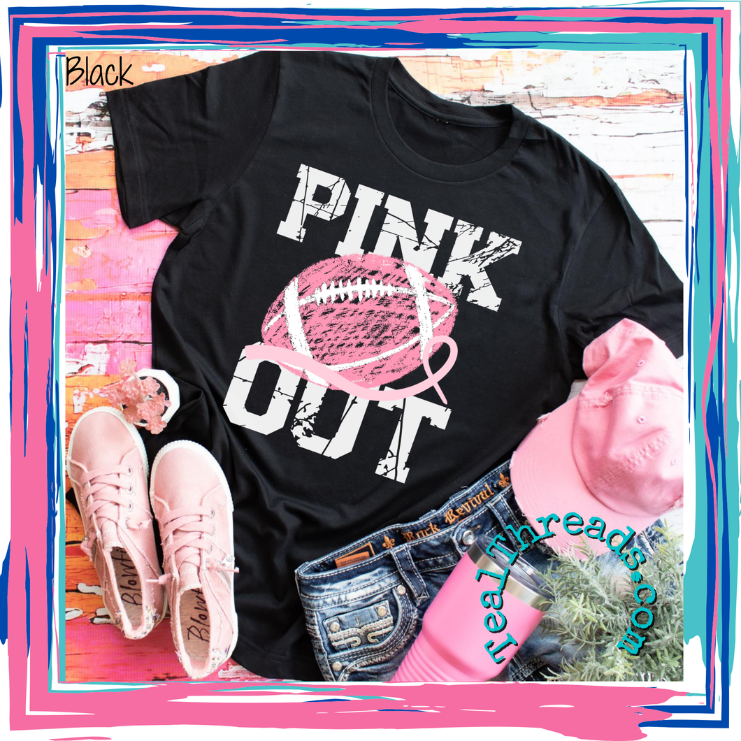 Pink Out Football Ribbon