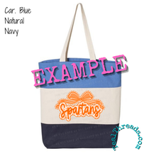 Load image into Gallery viewer, Tri-Color Tote Bag - You Pick the Design!
