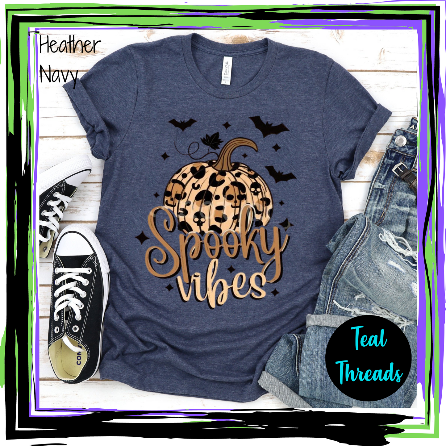 Spooky Vibes Leopard Pumpkin