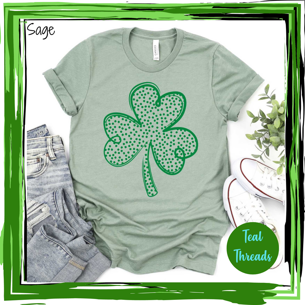 Polka Dot Green Clover