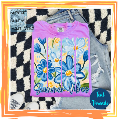 Summer Vibes Watercolor Flowers