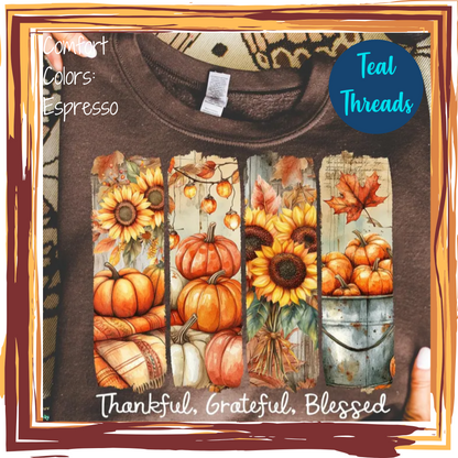 Thankful Grateful Brushstrokes