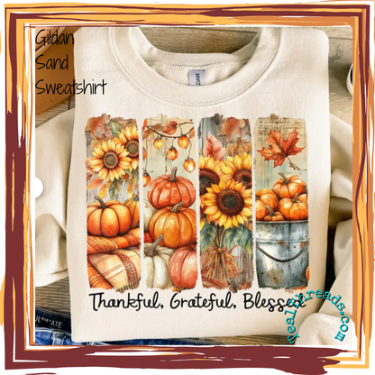 Thankful Grateful Brushstrokes