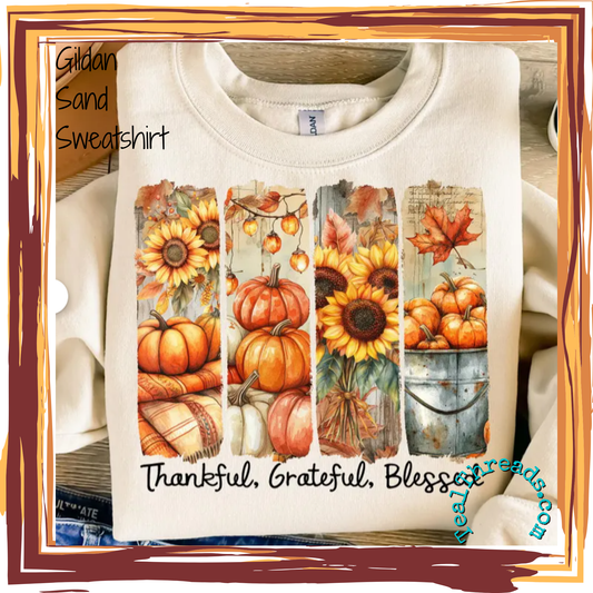 Thankful Grateful Brushstrokes