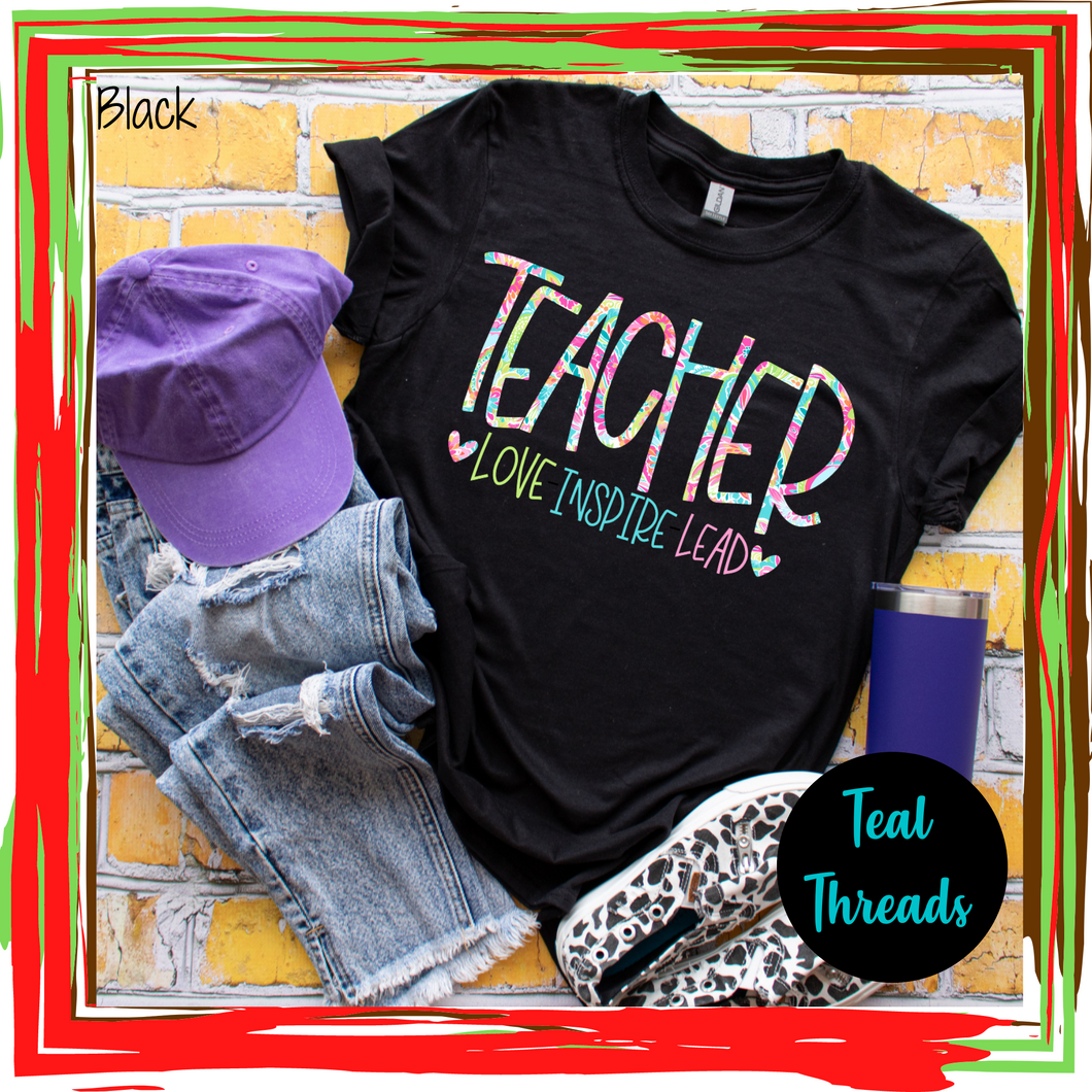 Teacher Love Inspire Lead Floral