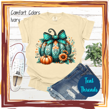 Load image into Gallery viewer, Teal Pumpkin with Bow
