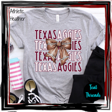 Load image into Gallery viewer, Texas Aggies Football Bow
