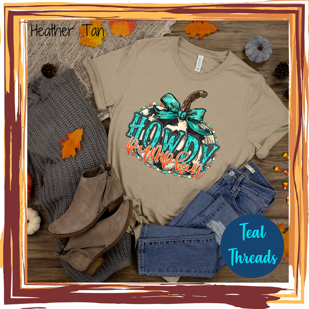 Turquoise Howdy Pumpkin