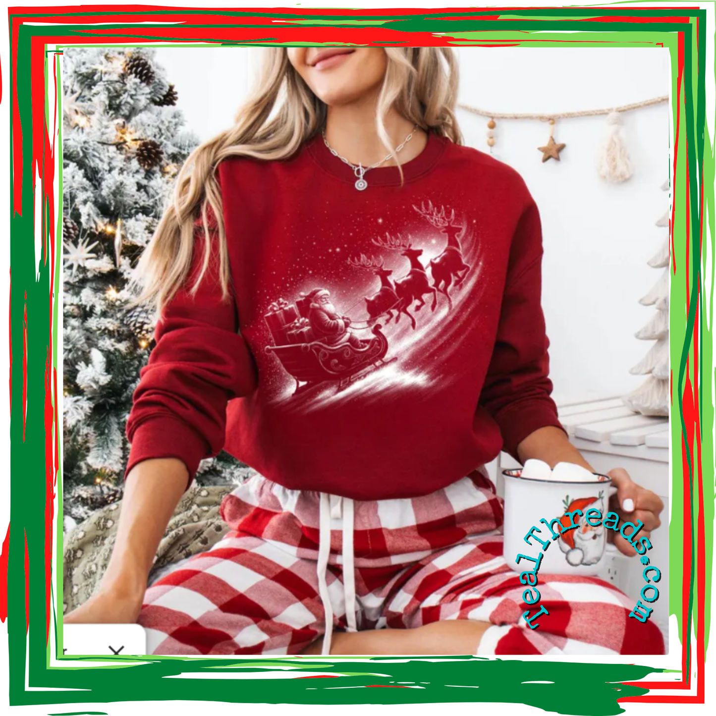 Vintage Santa and Sleigh