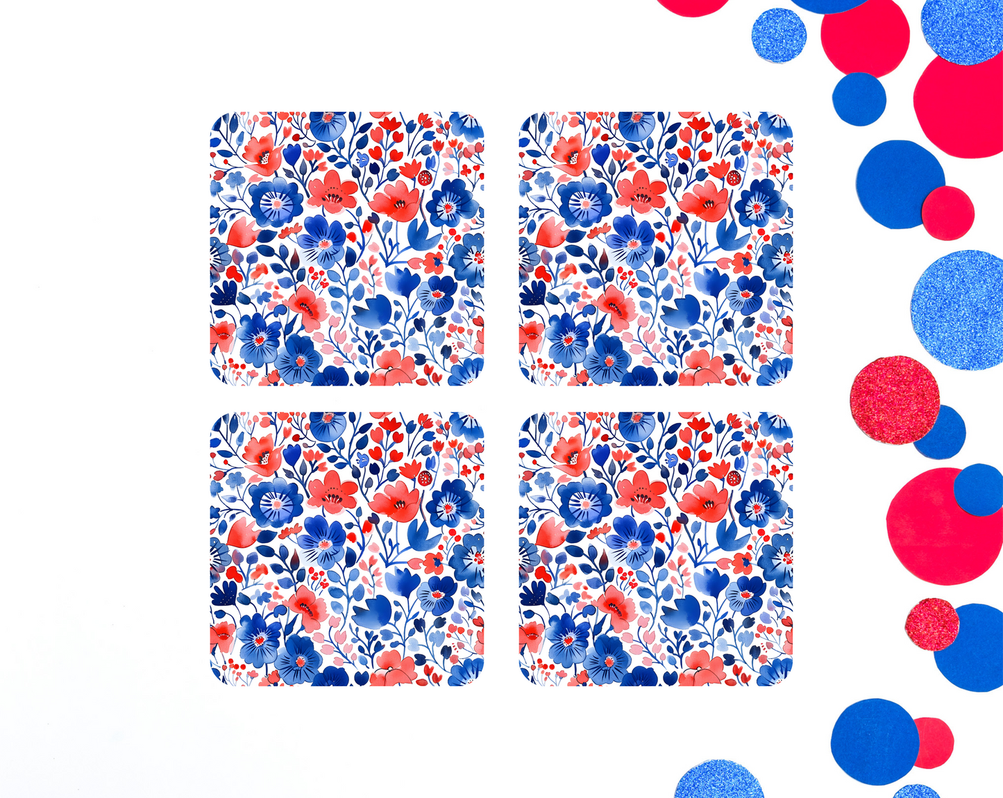 Patriotic Coasters (set of 2 or 4)