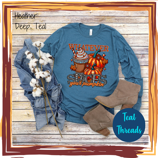 Whatever Spices Your Pumpkin Faux Rhinestone