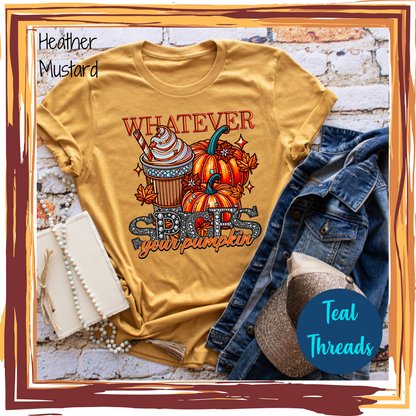 Whatever Spices Your Pumpkin Faux Rhinestone