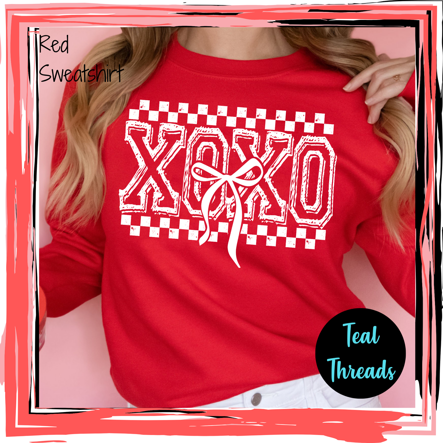 XOXO Checkered Bow