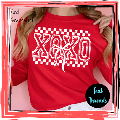 XOXO Checkered Bow
