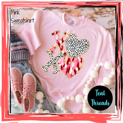 XOXO Gold Glitter & Polka Dot