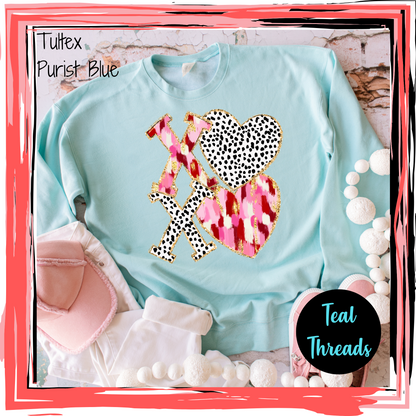 XOXO Gold Glitter & Polka Dot