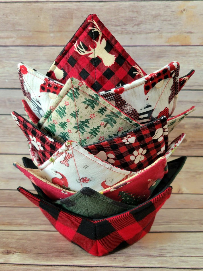 Assorted Christmas Bowl Cozies