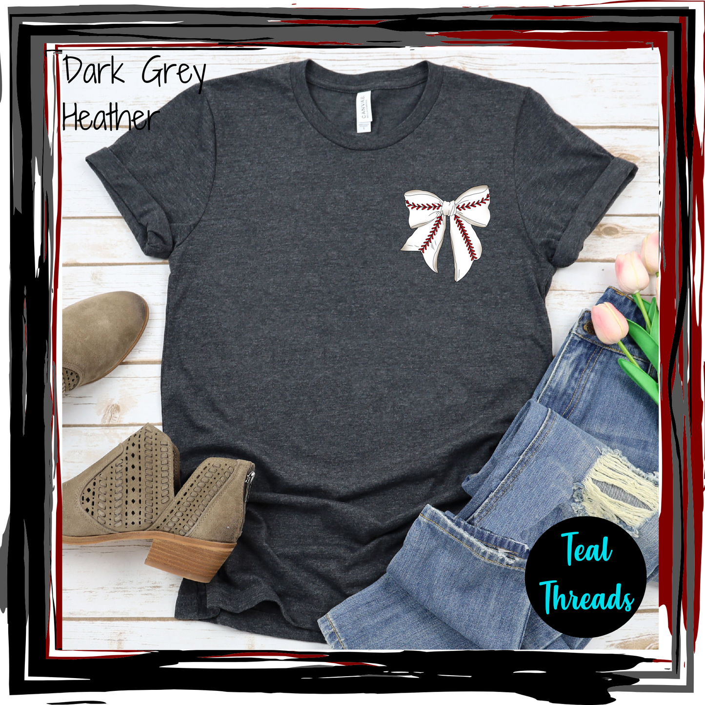 Custom Name Baseball Bow