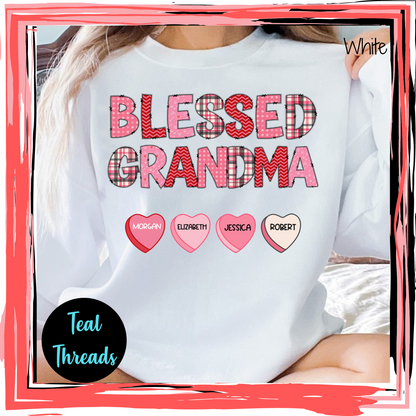 Blessed Grandma Custom Hearts