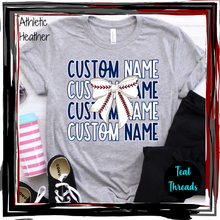 Load image into Gallery viewer, Custom Name Baseball Bow
