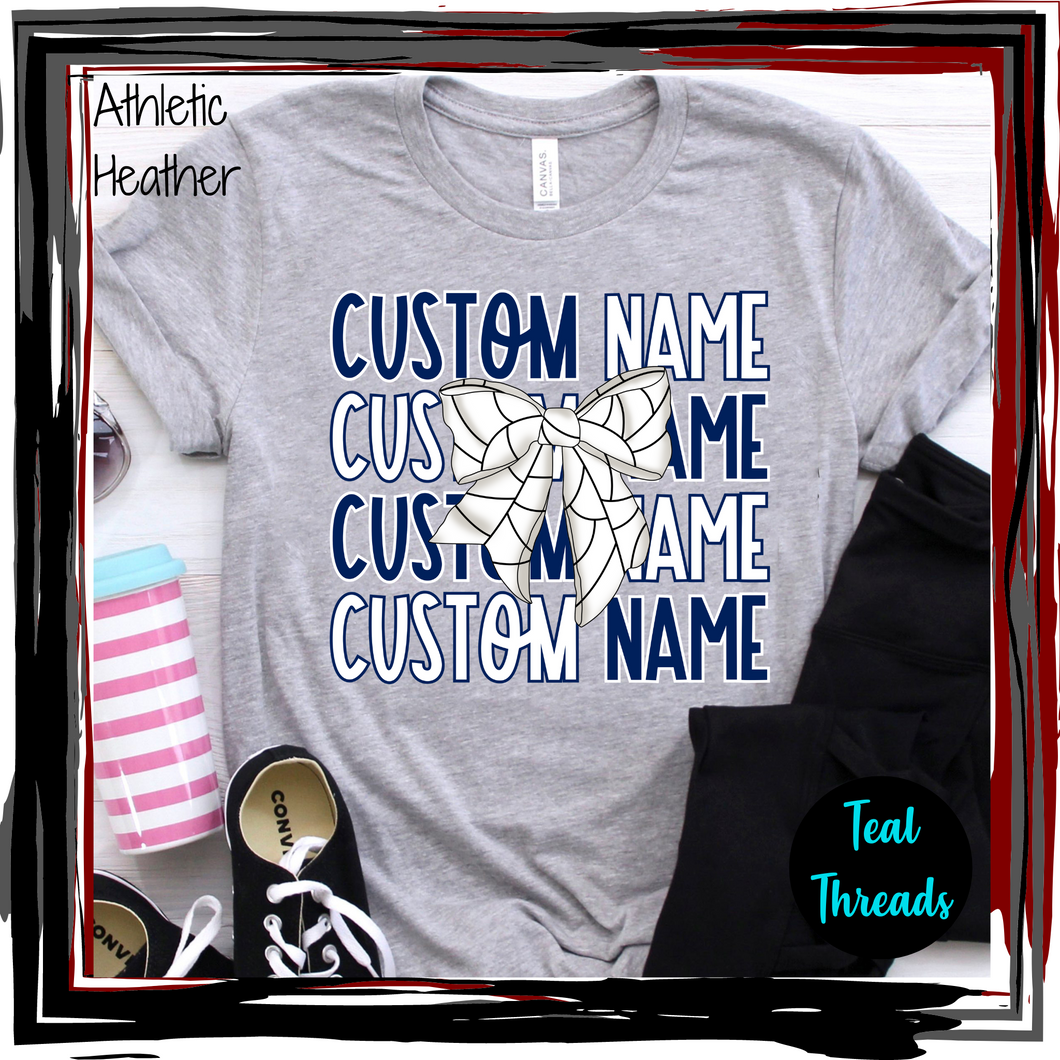 Custom Name Volleyball Bow