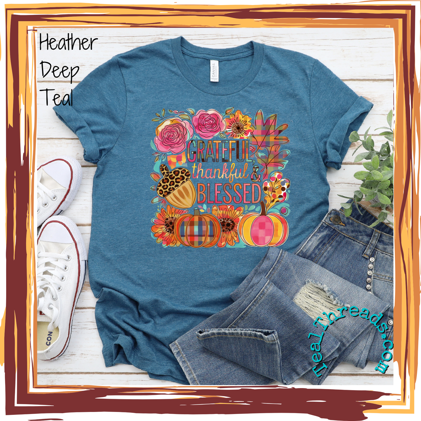 Grateful Thankful Blessed Plaid