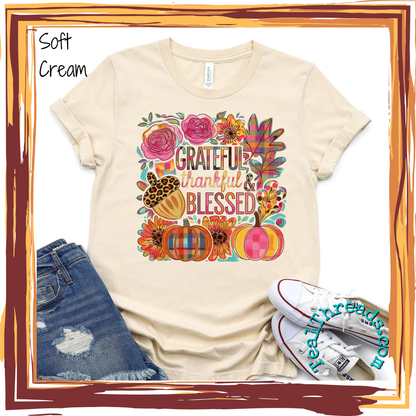 Grateful Thankful Blessed Plaid