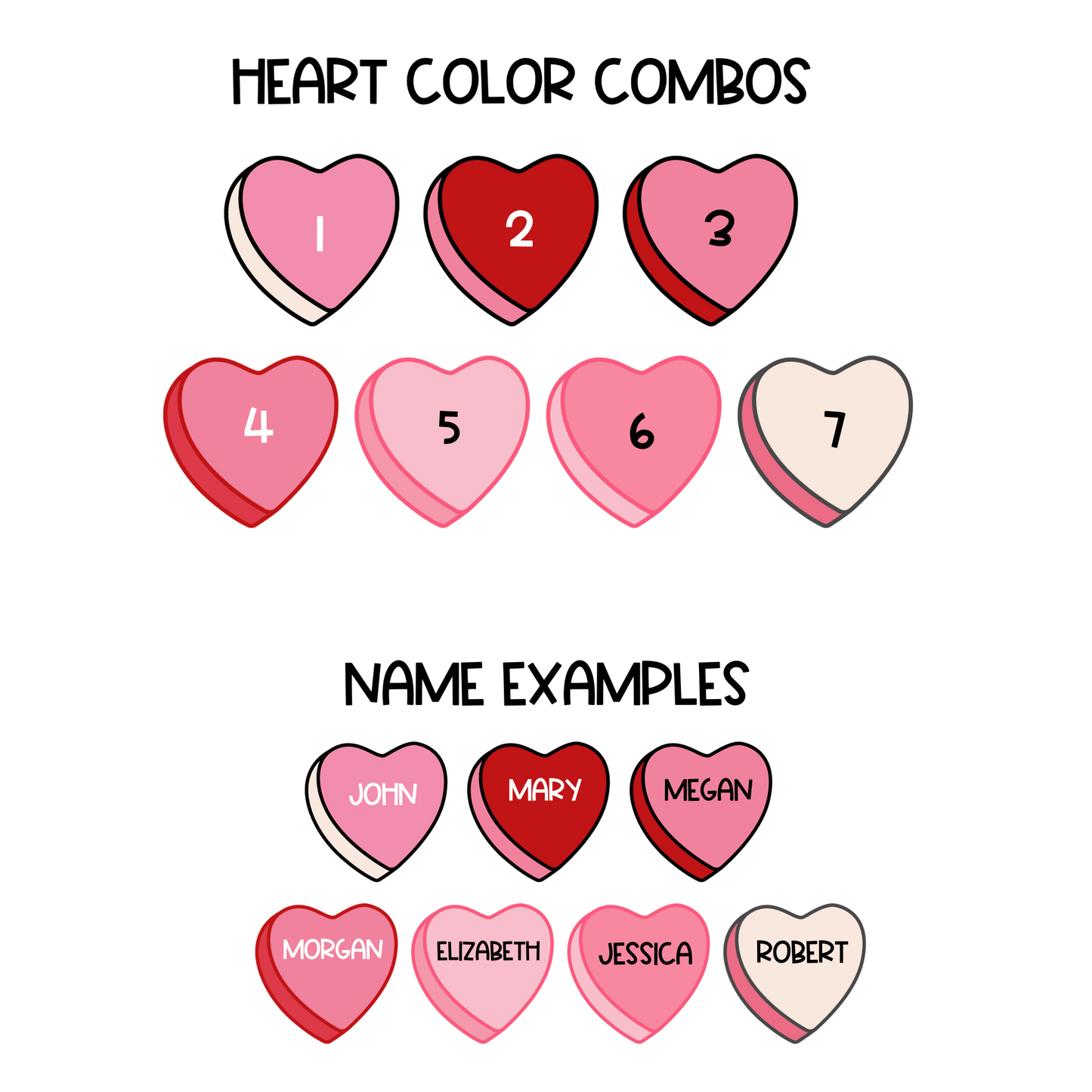 Blessed Grandma Custom Hearts