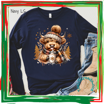 Highland Cow with Cocoa