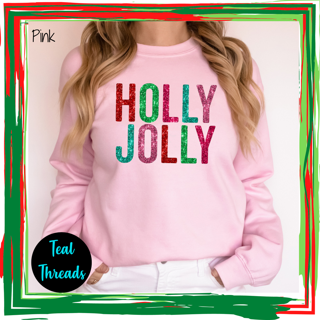 Holly Jolly Faux Glitter