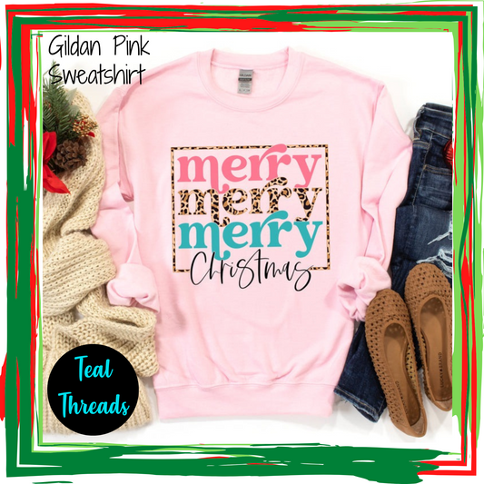 Merry Christmas Leopard Frame