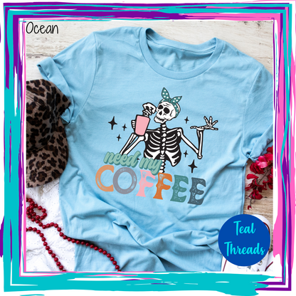 Need My Coffee Skeleton