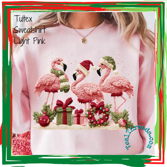 Pink Flamingos Faux Yarn